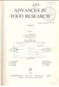 Advances in Food Research