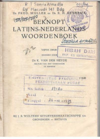 Beknopt Latijns-Nederlands Woordenboek