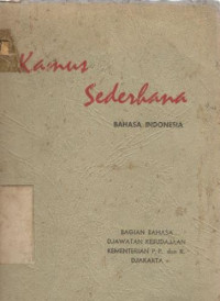 Kamus Sederhana Bahasa Indonesia