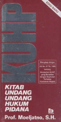 KUHP Kitab Undang Undang Hukum Pidana