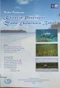 Buku panduan kriteria penetapan zona ekowisata bahari