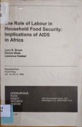 The rule of labour in household food security : implications of AIDS in africa