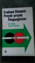 Evaluasi ekonomi proyek-proyek pengangkutan