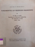 Fundamentals of Reservoir Engineering