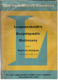 Langenscheidt's Encyclopaedic Dictionary part 1 English-German
