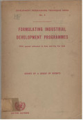 Formulating Industrial Develoment Programmes