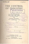 The Control Of Industry