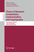 Theorry of Quantum Computation, Communication, and Cryptography