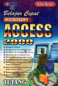 Belajar cepat microsoft access 2000