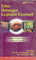 Etika hubungan legislatif eksekutif