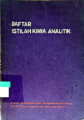 Daftar Istilah Kimia Analitik