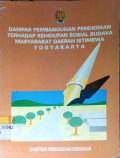 Dampak Pembangunan Pendidikan Terhadap Kehidupan Sosial Budaya Masyarakat Daerah Istimewa Yogyakarta
