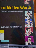 Forbidden Words Taboo and the Censoring of Languange