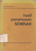 Hasil Perumusan Seminar