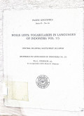 Holle Liste : Vocabularies in Languages of Indonesia Vol. 7/3