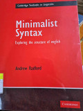 Minimalist Syntax Exploring The Structure of English