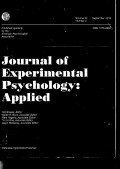 [JURNAL] Journal of Experimental Psychology : Applied (Vol. 22, Num. 3, September 2016)