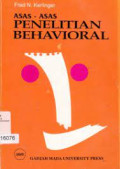 Asas-Asas Penelitian Behavioral