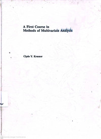 A first course in methods of multivariate analysis
