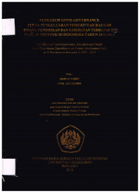 Pengaruh good governance serta pengeluaran pemerintah daerah bidang pendidikan dan kesehatan terhadap IPM pada 29 Provinsi di Indonesia tahun 2010-2014