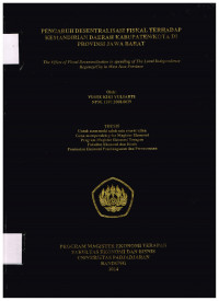 Pengaruh desentralisasi fiskal terhadap kemandirian daerah Kabupaten/Kota di Provinsi Jawa Barat