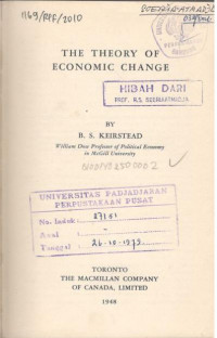 The Theory Of Economic Change