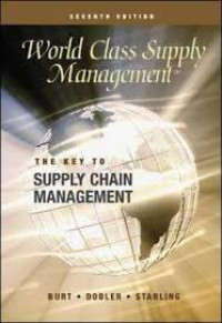 World class supply management : the key to supply chain management