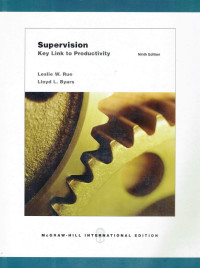 Image of Supervision, key link to productivity