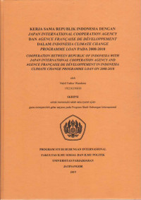 Kerja sama Republik Indonesia dengan Japan International Cooperation Agency dan Agence Française De Développement dalam Indonesia Climate Change Programme Loan pada 2008-2010