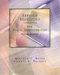 APPLIED STATISTICS FOR PUBLIC ADMINISTRATION